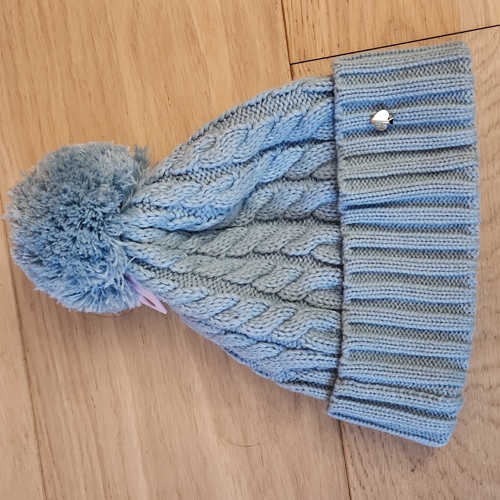 Kate Spade Cable Knit Beanie with Pom Pom